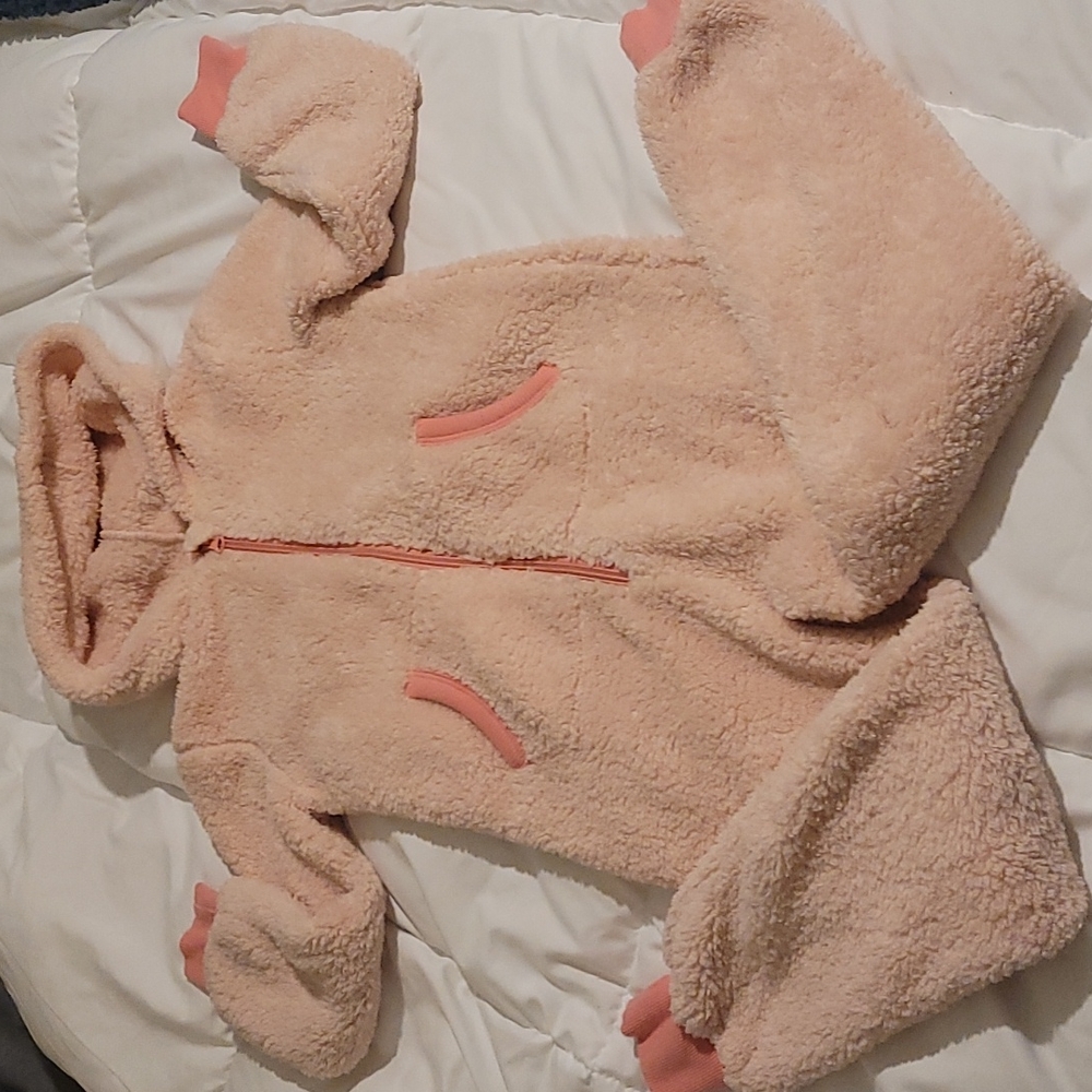 FabKids Fleece Hooded Onesie size 6/7